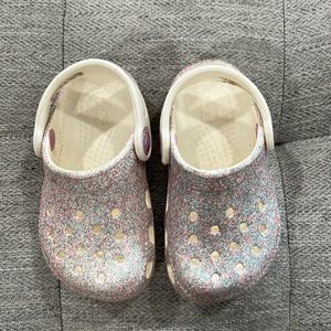Toddler Classic Glitter Clog Crocs size 6